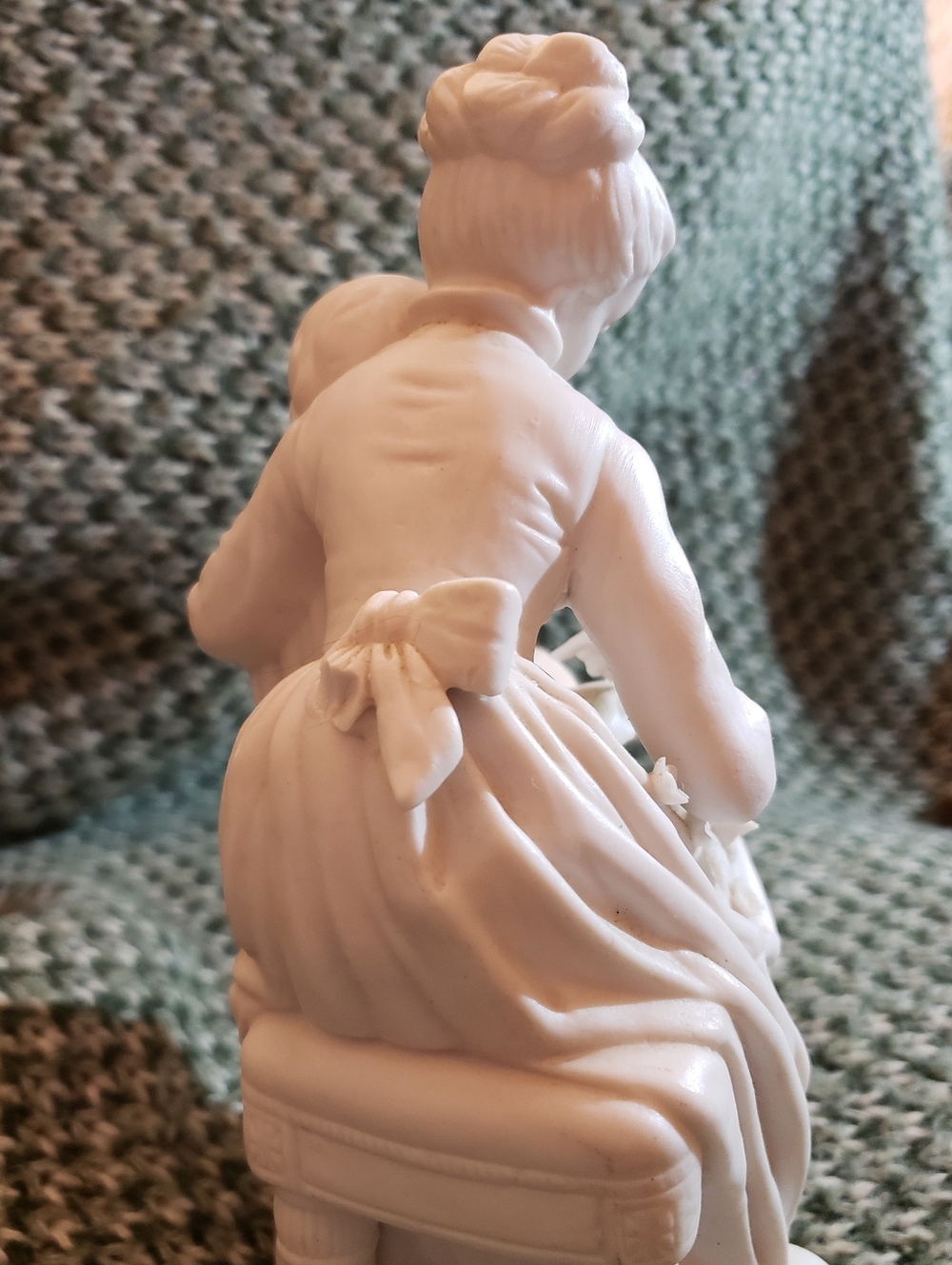 Vintage Goebel Irene Spencer "Hug Me" Bisque Porcelain Mother & Child Lamp Base - Picture 6 of 16